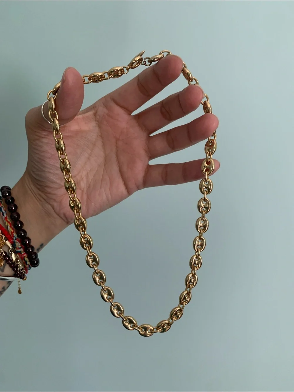 Mango gold tone necklace